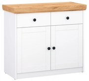 Komoda mała biała dąb złoty 2d 2sz MDF front salon