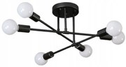 Lampa sufitowa metalowa loft vintage wisząca AT44-6SZ-Black
