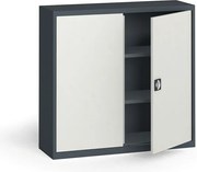Szafa metalowa, 1150 x 1200 x 400 mm, 2 półki, grafitowy/szara