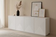 Komoda czterodrzwiowa Asha 200 cm - biały mat