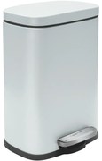 Spirella Kosz na śmieci z pedałem soft-close Akira 12 l, matowy biały, 12 l