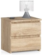 Niska Szafka Nocna Z Szufladami Dąb Sonoma S3-H18