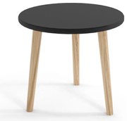 Minimalistyczny stolik kawowy czarny blat L2-C01