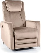 Fotel rozkładany ADONIS VELVET ciemnobeżowy SIGNAL