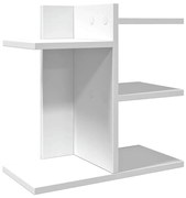 Biała stojąca półka na biurko z 3 przegrodami P6-B69