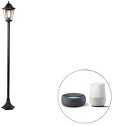Zewnetrzna Inteligentna stojąca lampa zewnętrzna czarna 170 cm z WiFi ST64 - New Orleans Rustykalny / Vintage Oswietlenie zewnetrzne
