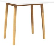 Stół naturalne drewno i biały blat S7-A56