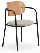 Szare krzesło w dekorze dębu Eclipse – Teulat