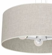Lampa sufitowa, biała, pojedyncza, okrągła LINO BIEL / LEN 3xE27