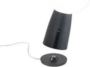 Lampa stołowa Olimpia Pro, ciemnoszara, akumulatorowa i ściemnialna