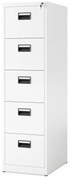 Metalowa szafa kartotekowa SARA V5, 460 x 1630 x 620 mm, biała
