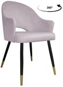 Krzesło obrotowe Velvet podstawa czarno-złota MG55