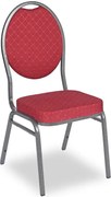 Czerwone sztaplowane krzesło do sali bankietowej B4-W68