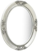 Srebrne Owalne Lustro W Rustykalnym Stylu D9-E39
