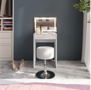 Stół do toalety biały/biały wysoki połysk 51.4x50.1x76 sherry