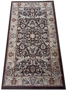 Brązowy prostokątny dywan w klasyczny wzór H0-F63