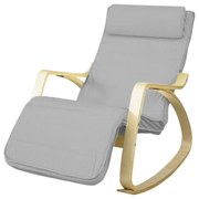 Krzesło bujane, z regulacją uchwytu na nogi - szare