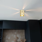 Designerska lampa sufitowa złota - YanaDesignerski Oswietlenie wewnetrzne
