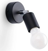 Czarny loftowy kinkiet z odsłoniętą żarówką - A140 G7-C18