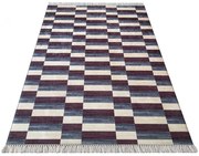 Granatowy dywan do przedpokoju R5-D32