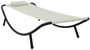 Kremowa leżanka ogrodowa L5-Z76