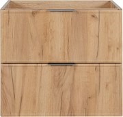 Szafka łazienkowa, Dąb Craft, uchwyt srebrny, 46 x 60 x 57 cm