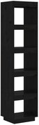 Czarny drewniany regał sosnowy B8-G06