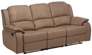 Kanapa 3-osobowa z funkcją relax z mikrofibry HERNANI - Taupe