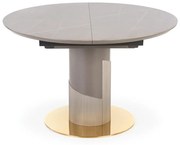 Stół okrągły rozkładany MUSCAT 120(160)x120 szary marmur HALMAR