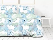 Pościel satynowa SAINT TROPEZ 220X200 niebieska/zielona Premium GRENO