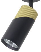 NEO BLACK GOLD SPOT 1xGU10, tuba, czarna, złota