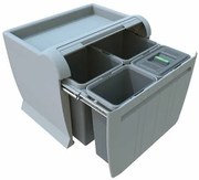 Elletipi Wbudowany kosz na śmieci CITY - wysuwany, 12 + 12 + 8 + 8 l