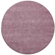 Różowy dywan shaggy w kształcie koła E0-P68