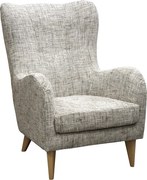 Elegancki fotel Roland z profilowanym siedziskiem i oparciem