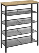 Szafka na buty TAYLOR ARTISAN z czarną konstrukcją, 4 półki