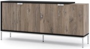 Długa czterodrzwiowa komoda z półkami D3-W16