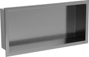 Mexen X-Wall-R półka wnękowa z kołnierzem 45 x 20 cm, gun gray szczotkowany - 19E0452010