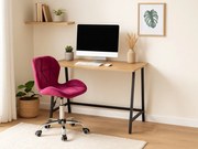 Zestaw do biura stół TAYLOR SONOMA 100x50 cm + krzesło biurowe AVOLA VELVET bordowy