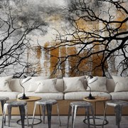 Fototapeta - Drzewo w betonie (196x136 cm)