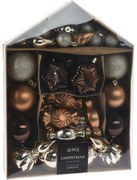 Zestaw ozdób świątecznych Festive miedziany/brązowy, 32 szt.