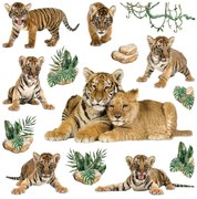 Dekoracja samoprzylepna Tigers, 30 x 30 cm