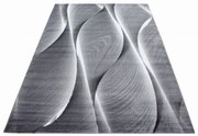 Dywan nowoczesny Parma Wstęgi szaro-czarny 80 cm x 150 cm