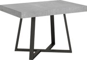 Stół rozkładany 120/204x80 cm Zeplir cementu nogi antracytowe