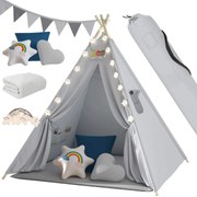 Jurhan Namiot tipi JULIUS, 120x120x160cm, szara/niebieska