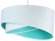 Biało-miętowa welurowa lampa wisząca - EX990 K7-C49