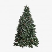 Choinka Z Ozdobnymi Szyszkami I Czerwonymi Jagodami Livigno ↑240 Cm - Sklum