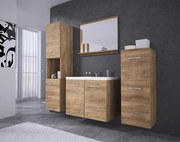 MINIO go for it, Meble łazienkowe MALAGA w kolorze dąb lefkas