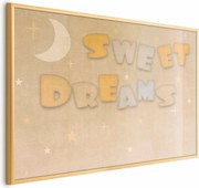 Plakat Życzenie 60x40 cm z ramą złotą bez marginesu ARTGEIST B