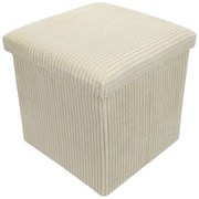 Pufa ze schowkiem sztruksowa TOBO, 38 x 38 x 38 cm