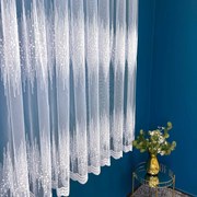 Firana haftowana Nel tiul siatka ozdobne kuleczki wys. 180 cm